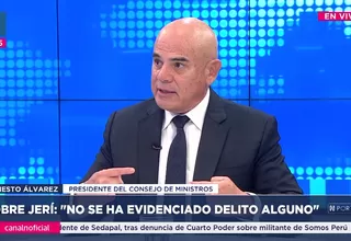 Premier Álvarez sobre Jerí: No se ha evidenciado delito alguno