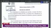 Presentan moción de censura contra el titular de Educación Carlos Gallardo - Noticias de carlos-bustos