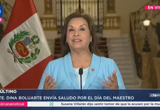 Presidenta Dina Boluarte envía saludo por el Día del maestro