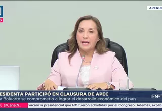 Presidenta Dina Boluarte participó en clausura de APEC