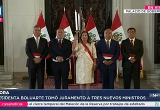 Presidenta Dina Boluarte tomó juramento a tres nuevos ministros