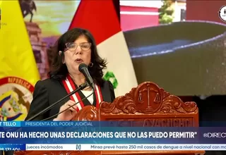Presidenta del Poder Judicial rechaza declaraciones de Keiko Fujimori ante Naciones Unidas