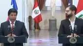 Presidente Castillo tras encuentro con su homólogo de Chile: Corresponde honrar a la historia trabajando juntos  - Noticias de gabinete