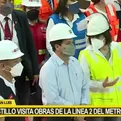 Presidente Castillo inspecciona obras de la Línea 2 del Metro de Lima 