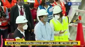 Presidente Castillo inspeccionó obras de la Línea 2 del Metro de Lima  - Noticias de 