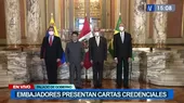 Presidente Castillo recibe cartas credenciales de cuatro embajadores - Noticias de embajador
