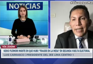 Presidente del JEE Lima Centro 1: No podemos determinar que exista inobjetable situación de fraude