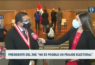 Presidente del Jurado Nacional de Elecciones: "No es posible un fraude electoral"