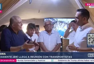 Presidente José Jerí dialoga con representantes de transportistas