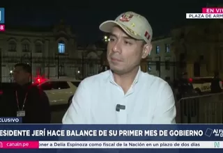 Presidente José Jerí hace balance de su primer mes de gobierno