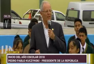 El presidente Kuczynski inauguró el año escolar con discurso a la niñez