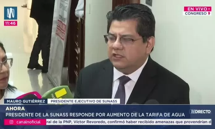 Presidente de la Sunass sobre aumento de la tarifa del agua: Está en ...