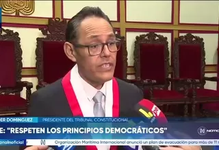 Presidente del TC pide respetar resultados y advierte que acusaciones deben probarse