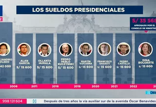 Presidentes del Perú: Así ha variado su sueldo desde el año 2001