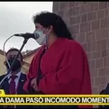 Cusco: Primera dama Lilia Paredes pasó un incómodo momento al ser abordada por una ciudadana