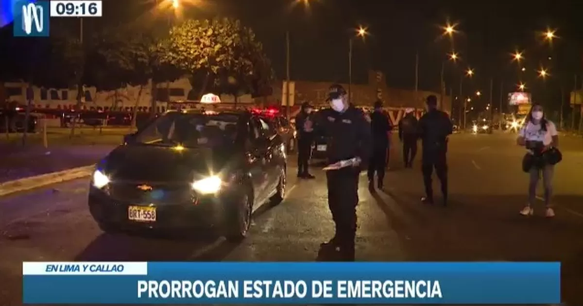 Prorrogan estado de emergencia por 45 días en Lima y Callao