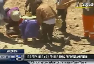 Protesta contra minera Cerro Verde dejó diez heridos y siete detenidos