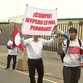 Protesta de mypes en el Ministerio de la Producci&oacute;n