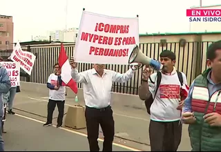 Protesta de mypes en el Ministerio de la Producción