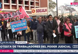 Protesta de trabajadores del Poder Judicial por políticas anti-laborales