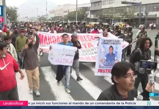 Protesta de transportistas llegó a la avenida Abancay