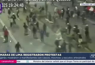 Protestas en Lima deja agresiones y caos en el centro histórico