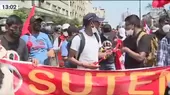 Protestas de trabajadores de Las Bambas en el Cercado de Lima - Noticias de protestas