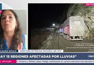 15 regiones en emergencia por lluvias: Provías activa plan preventivo en red vial nacional