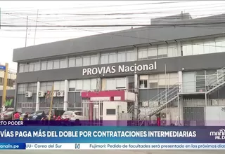 Provías paga más de doble por contrataciones intermediarias