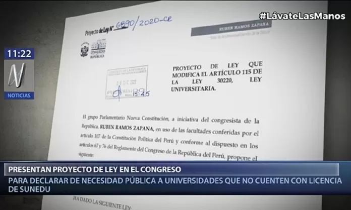 Proyecto de ley plantea declarar de necesidad pública a universidades ...