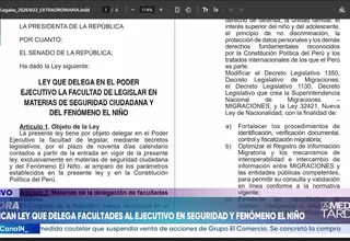 Publican ley que delega facultades al Ejecutivo por 90 días