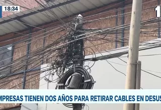 Publican reglamento de ley que ordena el retiro de cables aéreos en desuso o mal estado