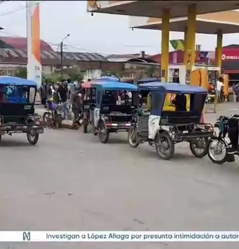 Pucallpa: Largas colas en grifos por desabastecimiento de combustible durante tercer día de paro