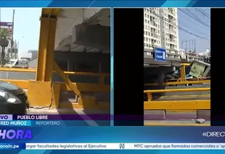 Puente hacia La Marina vuelve a sufrir daños tras impacto de una furgoneta y camión
