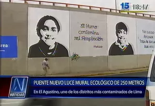 Puente Nuevo luce un mural ecológico de 250 metros