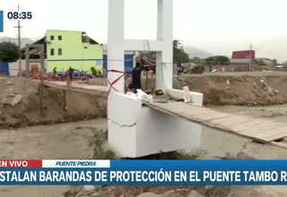 Puente Piedra: Municipalidad instala barandas de protección en estructura de puente