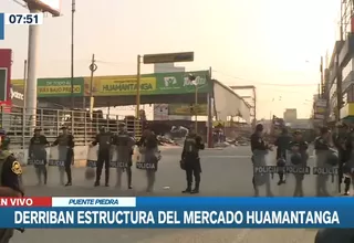 Puente Piedra: Municipalidad de Lima demuele parte del mercado Huamantanga