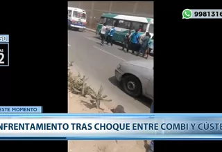 Puente Piedra: Registran pelea tras choque entre cúster y combi