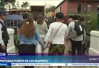 Puente de los Suspiros de Barranco reabrió al público luego de estar cerrado seis meses