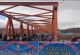 Puno: Bloquean puente Ilave en segundo día de paro