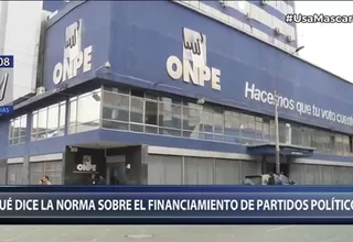 ¿Qué dice la norma respecto del financiamiento de partidos políticos?