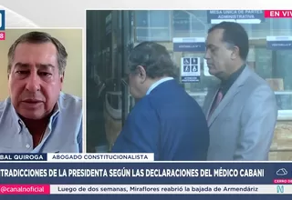 Quiroga: Vacancia por incapacidad moral depende del Congreso
