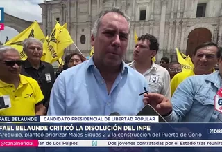 Rafael Belaunde cuestionó disolución del INPE en Arequipa