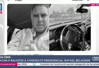 Rafael Belaúnde: Denuncian ataque a balazos contra candidato presidencial