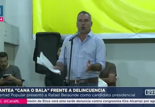Rafael Belaúnde propone “cana o bala” para combatir la extorsión