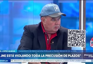 Rafael López Aliaga acusa a JNE de violar la preclusión de plazos
