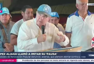Rafael López Aliaga denuncia amenazas de muerte durante mitin