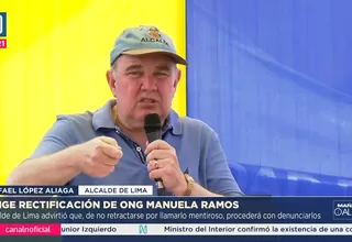 Rafael López Aliaga exige rectificación a ONG Manuela Ramos