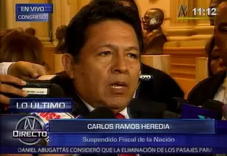 Ramos Heredia: el Fiscal de la Nación no administra la caja chica