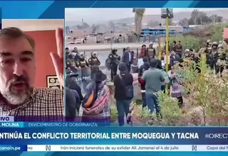 Raúl Molina: “No se puede cortar el agua de Ilo por un conflicto limítrofe”